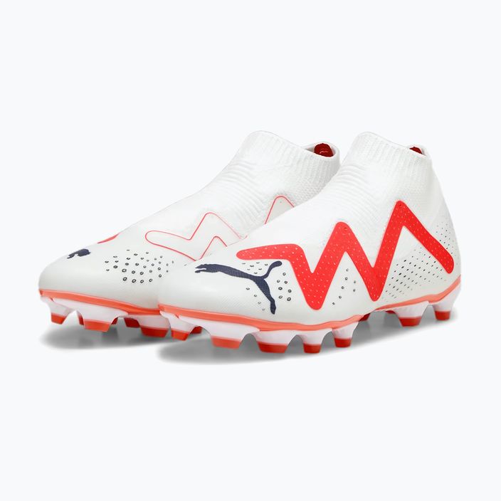 PUMA Future Match+ Ll FG/AG мъжки футболни обувки puma white/puma black/fire orchid 13