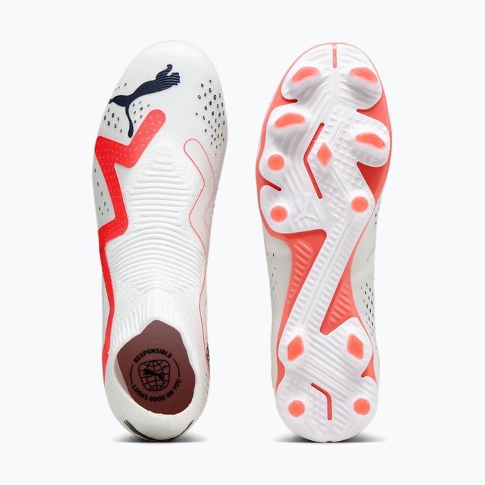 PUMA Future Match+ Ll FG/AG мъжки футболни обувки puma white/puma black/fire orchid 15