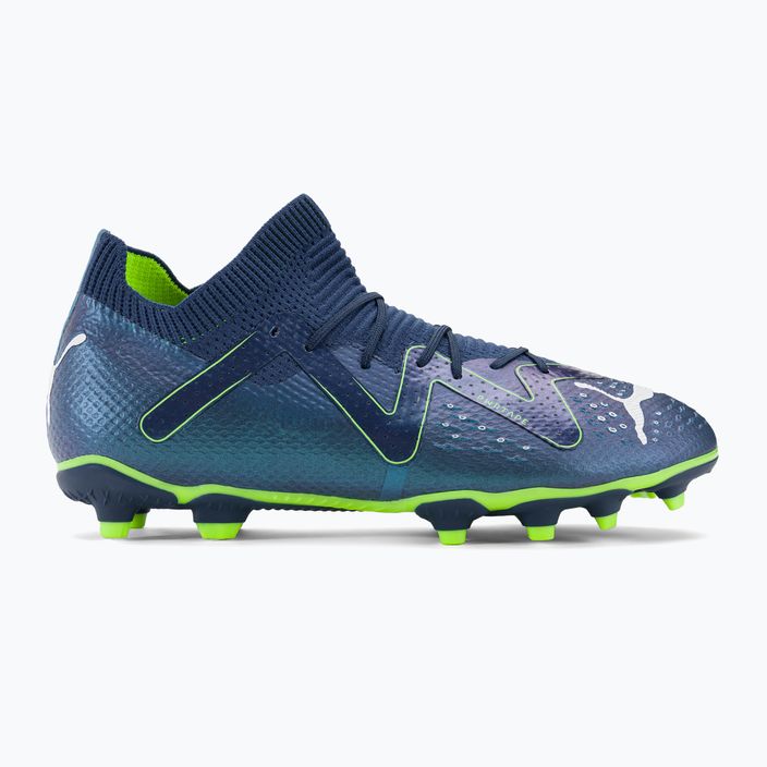 Детски футболни обувки PUMA Future Pro FG/AG Jr персийско синьо/пума бяло/про зелено 2