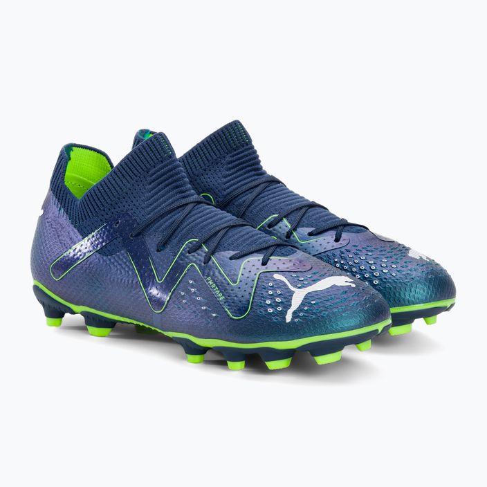 Детски футболни обувки PUMA Future Pro FG/AG Jr персийско синьо/пума бяло/про зелено 4