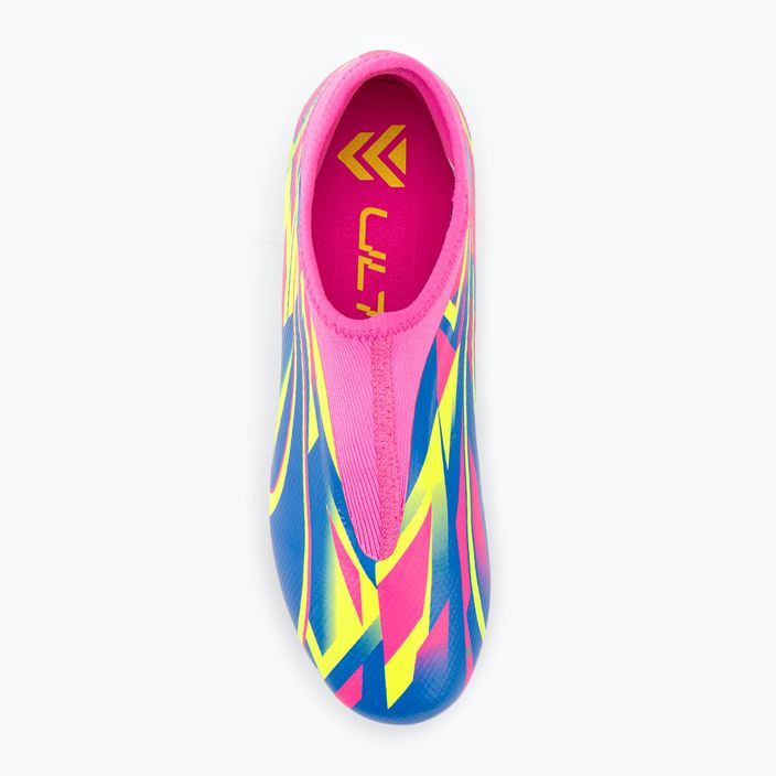 Детски футболни обувки PUMA Ultra Match Ll Energy FG/AG Jr светещо розово/ултра синьо/жълто предупреждение 6