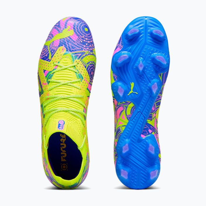 PUMA Future Ultimate Energy FG/AG мъжки футболни обувки ултра синьо/жълто алармено/светло розово 15
