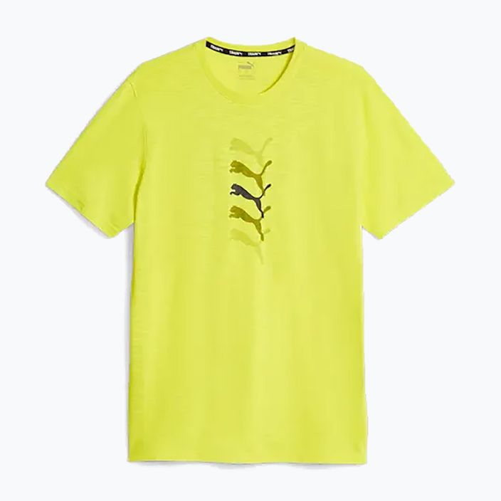 Мъжка тренировъчна тениска PUMA Graphic Tee Puma Fit yellow burst