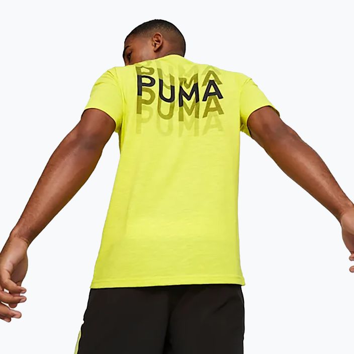 Мъжка тренировъчна тениска PUMA Graphic Tee Puma Fit yellow burst 5