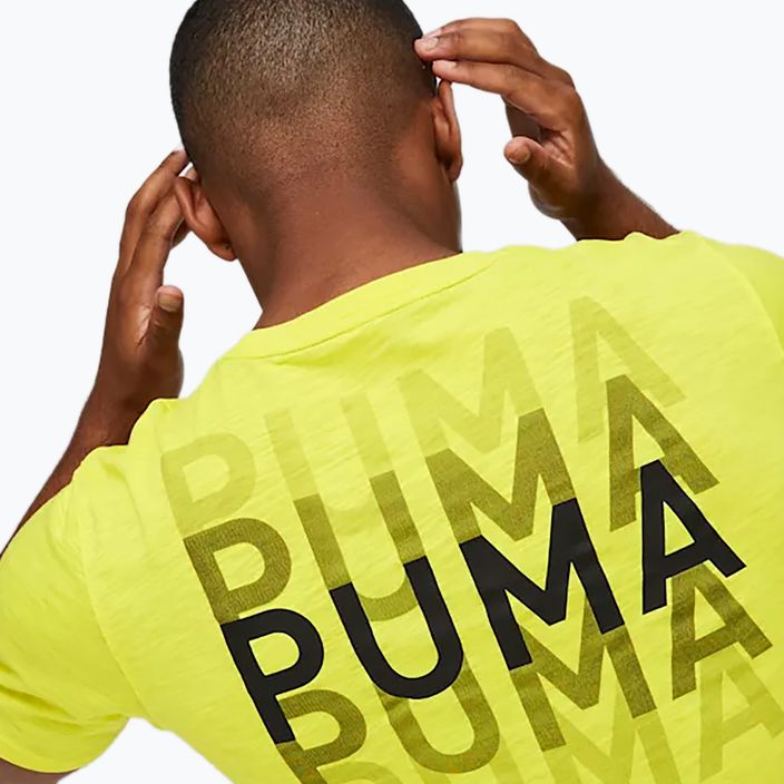 Мъжка тренировъчна тениска PUMA Graphic Tee Puma Fit yellow burst 7