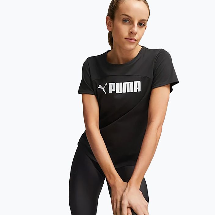 Дамска тренировъчна тениска PUMA Fit Logo Ultrabreathe puma black/puma white 3