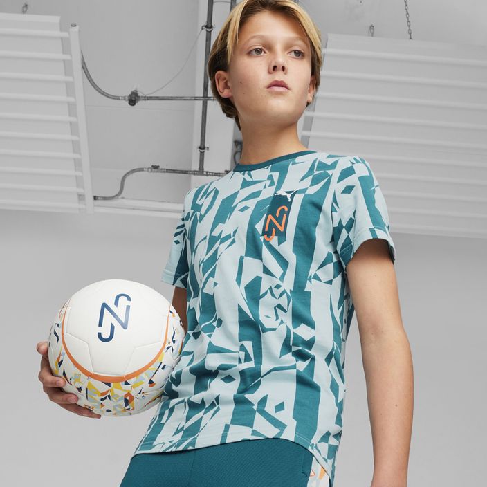Детска футболна фланелка PUMA Neymar Jr Creativity Logo Tee ocean tropic/turquoise surf 3