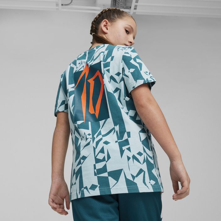 Детска футболна фланелка PUMA Neymar Jr Creativity Logo Tee ocean tropic/turquoise surf 5