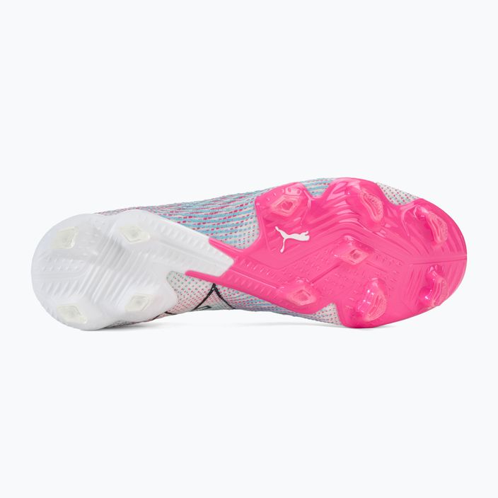 Футболни обувки PUMA Future 7 Ultimate Low FG/AG бяло/черно/отровно розово/ярко аква/сребърна мъгла 4