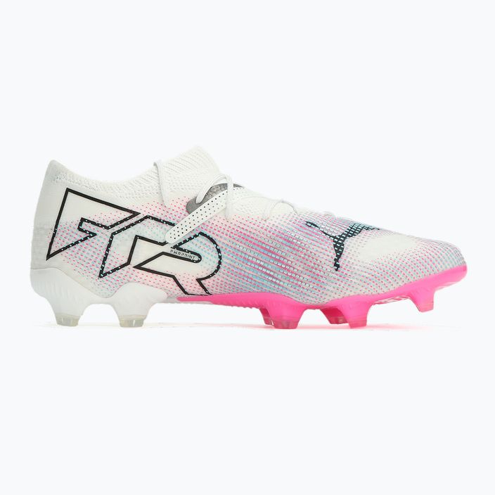 Футболни обувки PUMA Future 7 Ultimate Low FG/AG бяло/черно/отровно розово/ярко аква/сребърна мъгла 9