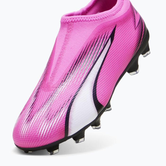 Детски футболни обувки PUMA Ultra Match LL FG/AG Jr poison pink/puma white/puma black 12