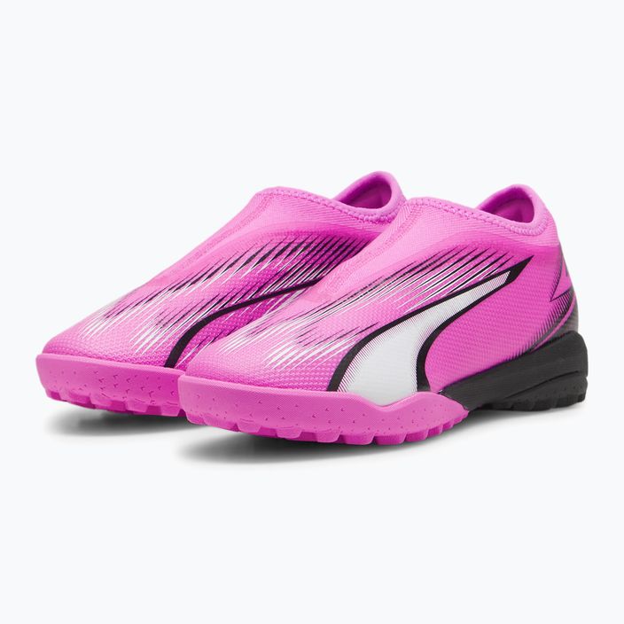 Детски футболни обувки PUMA Ultra Match LL TT + Mid Jr poison pink/puma white/puma black 10