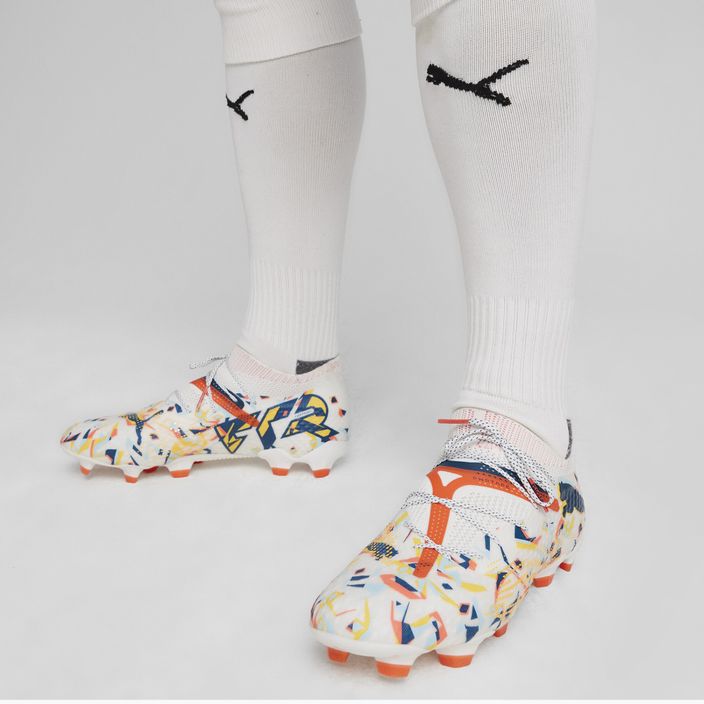 Футболни обувки PUMA Future 7 Ultimate Creativity FG/AG white/oceantropic/ turquoisesurf/ hotheat/sunstream 14