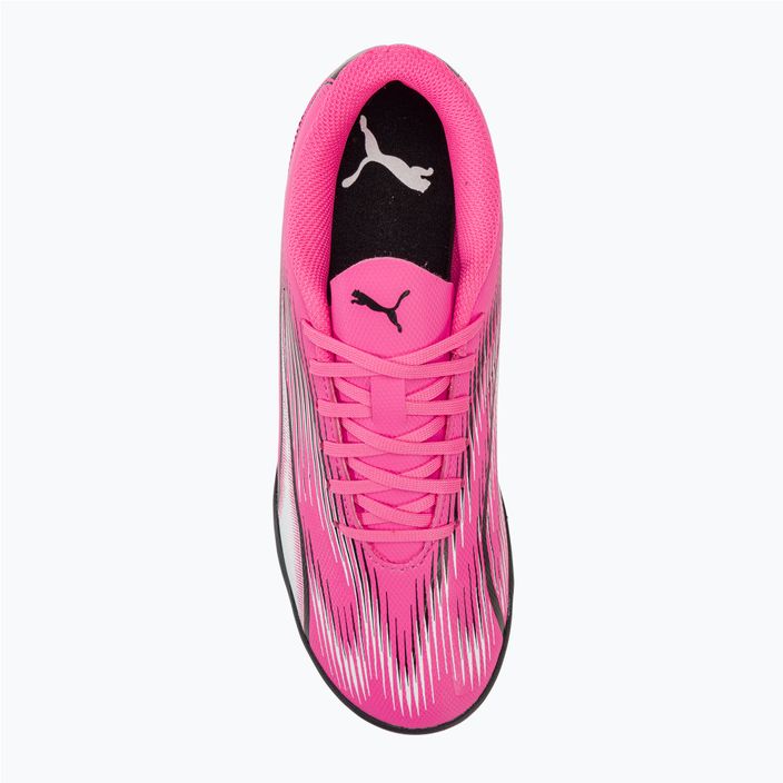 Детски футболни обувки PUMA Ultra Play TT Jr отровно розово/пума бяло/пума черно 5