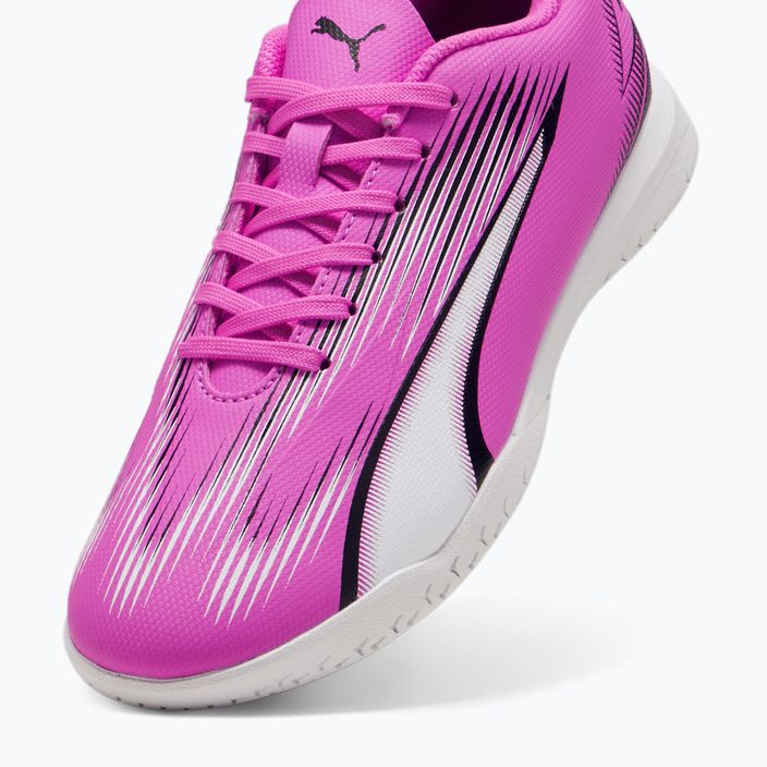 Детски футболни обувки PUMA Ultra Play TT Jr отровно розово/пума бяло/пума черно 12