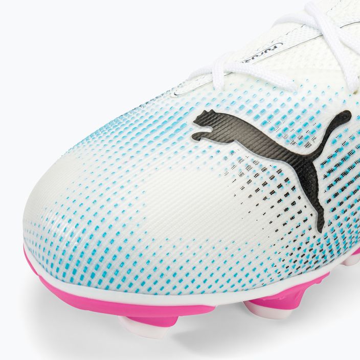 PUMA Future 7 Match FG/AG детски футболни обувки puma white/puma black/poison pink 7