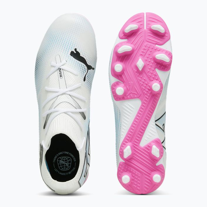 PUMA Future 7 Match FG/AG детски футболни обувки puma white/puma black/poison pink 11