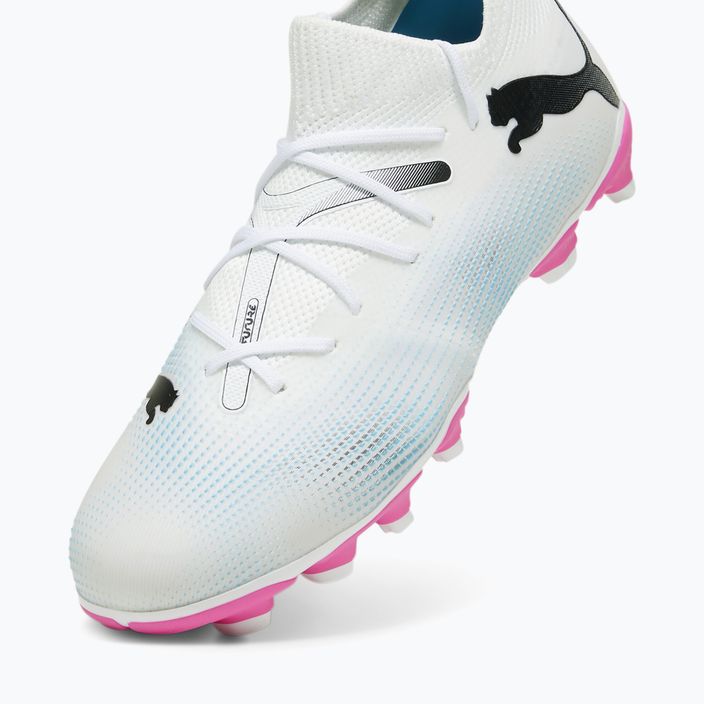 PUMA Future 7 Match FG/AG детски футболни обувки puma white/puma black/poison pink 12