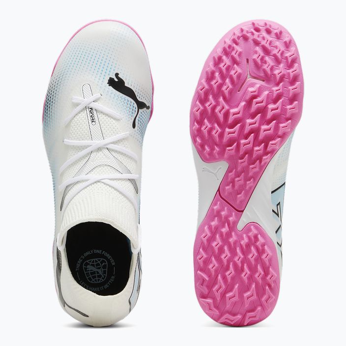 Детски футболни обувки PUMA 7 Match TT + Mid puma white/puma black/poison pink 11