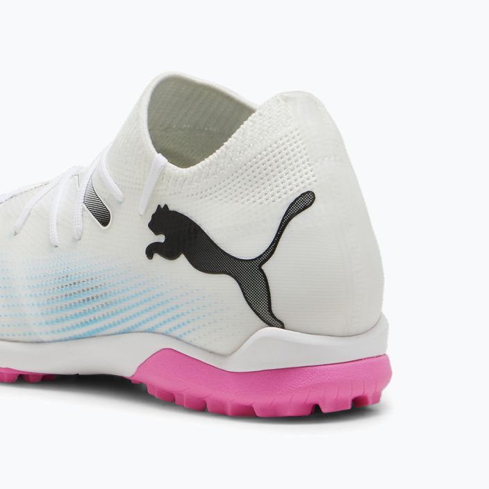 Детски футболни обувки PUMA 7 Match TT + Mid puma white/puma black/poison pink 13
