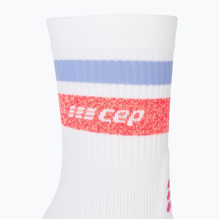 CEP Miami Vibes 80's white/pink sky мъжки чорапи за бягане с компресия 5