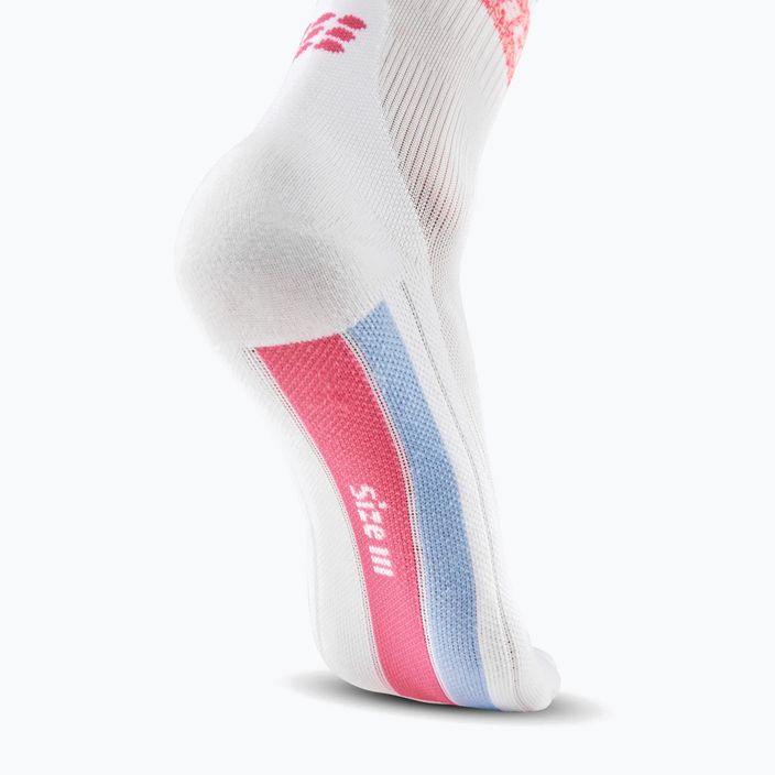 CEP Miami Vibes 80's white/pink sky мъжки чорапи за бягане с компресия 6