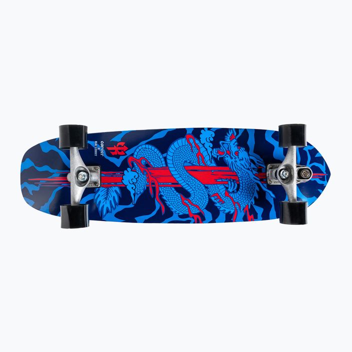 Surfskate скейтборд Carver C7 Raw 34" Kai Dragon 2022 Цялостно синьо и червено C1013011143