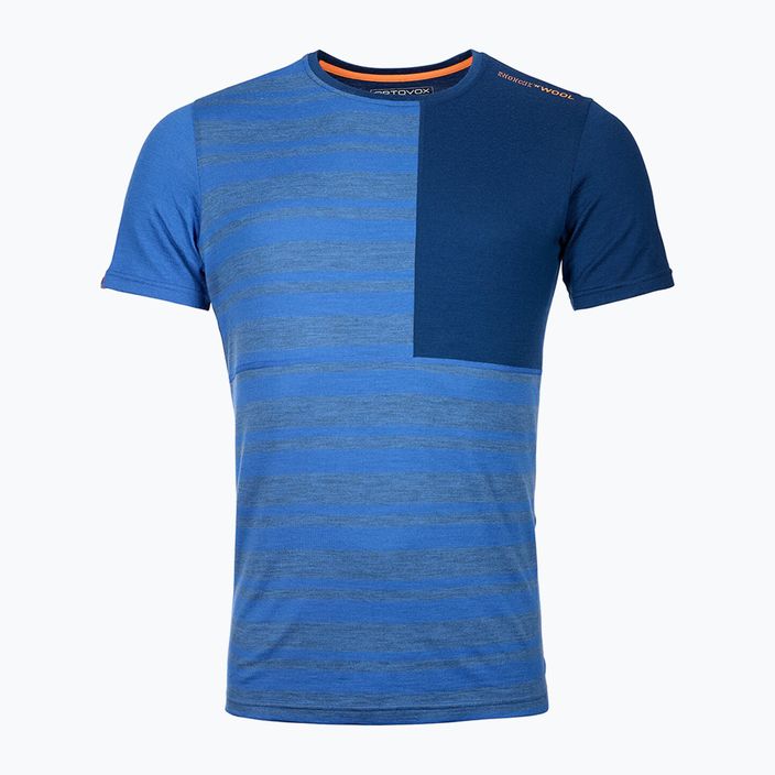 Мъжка термална тениска Ortovox 185 Rock'N'Wool SS blue 8411200001