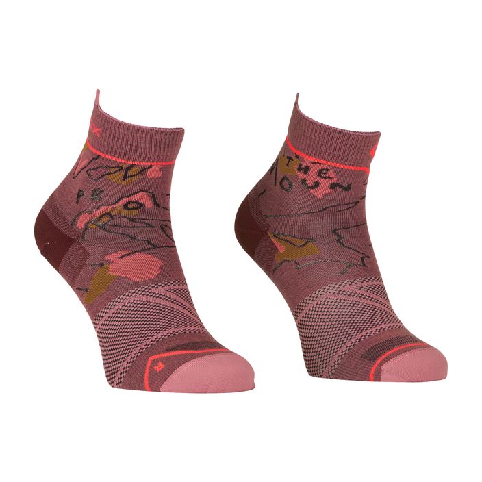 Дамски чорапи за трекинг ORTOVOX Alpine Light Quarter pink 5479100005 2