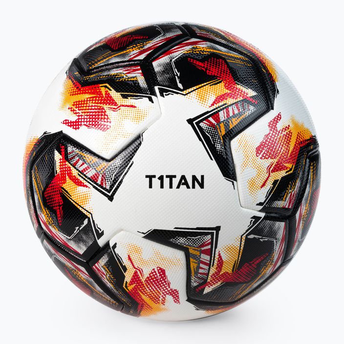 T1TAN Dragon бяло-червена футболна топка 201907