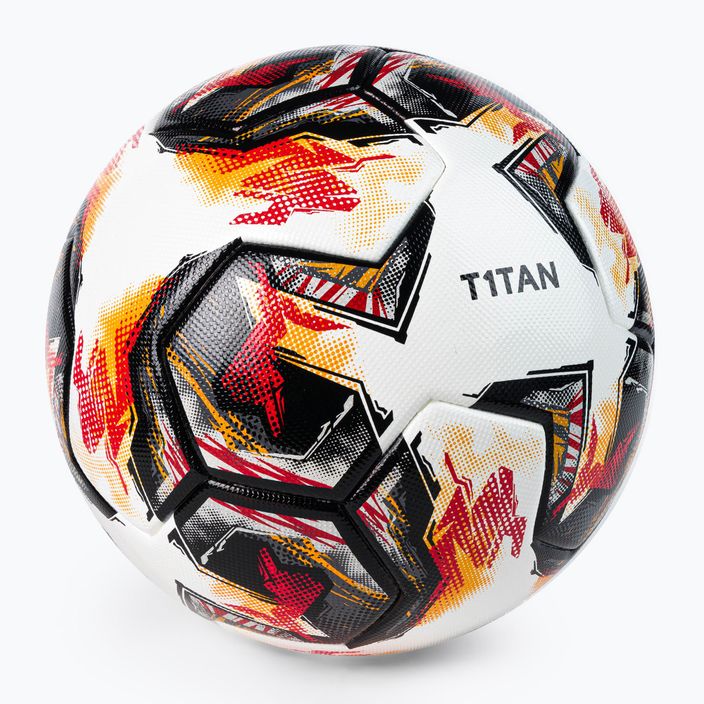 T1TAN Dragon бяло-червена футболна топка 201907 2