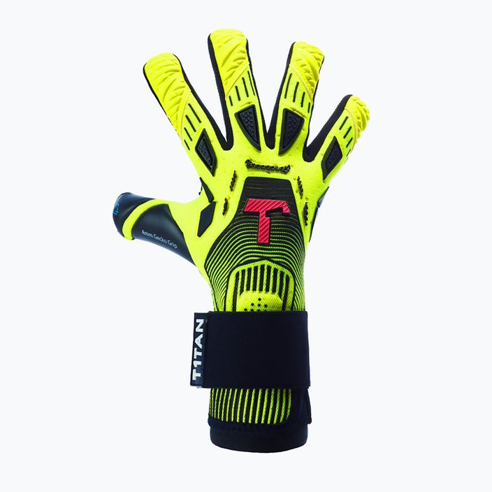 T1TAN Rebel Neon вратарски ръкавици черно и жълто 202002 3