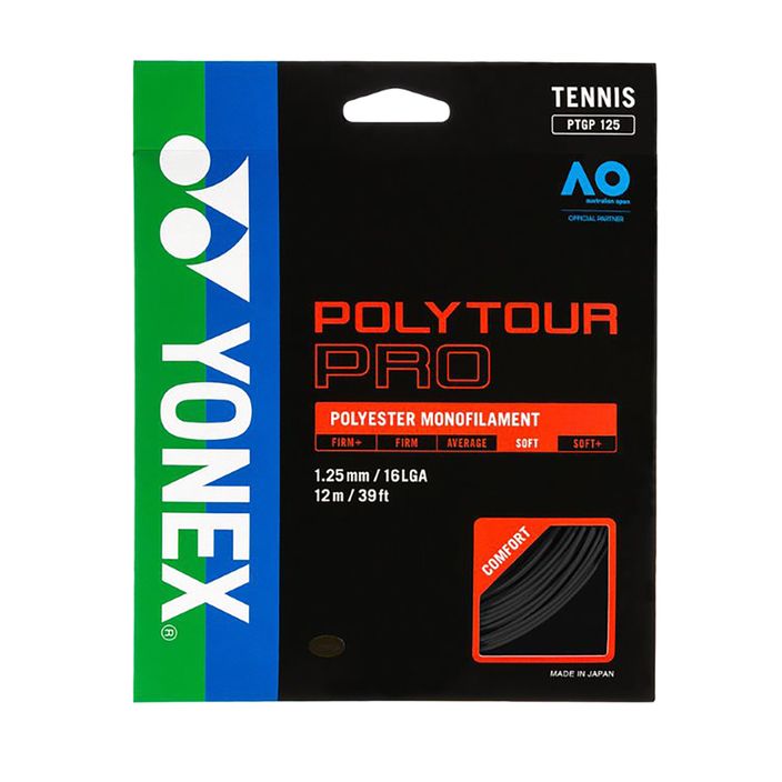 Тенис стреч YONEX Poly Tour Pro Set 12 m черен 2