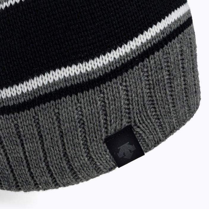 Мъжка зимна шапка Descente Rickey 9093 сиво-черна DWBUGC02 3