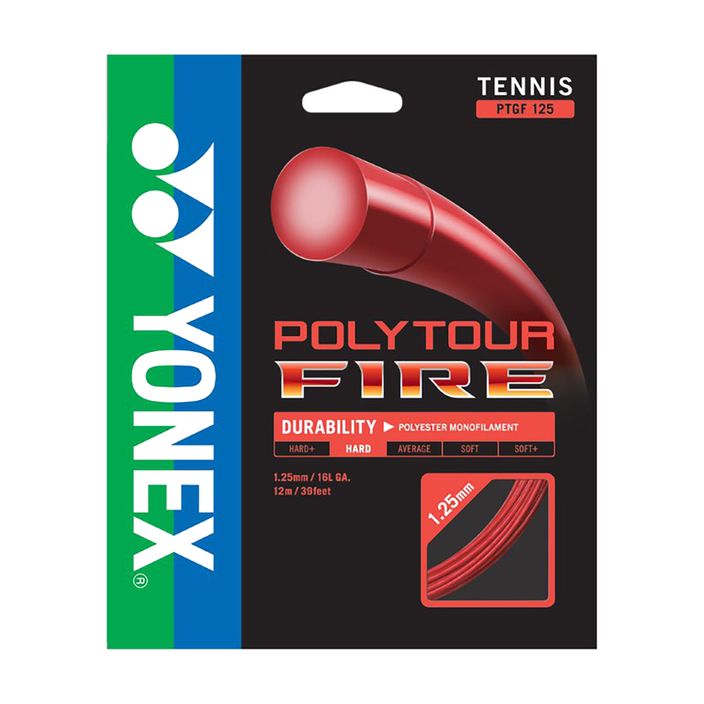Комплект за тенис на корт YONEX Poly Tour Fire Set 12 m червен 2