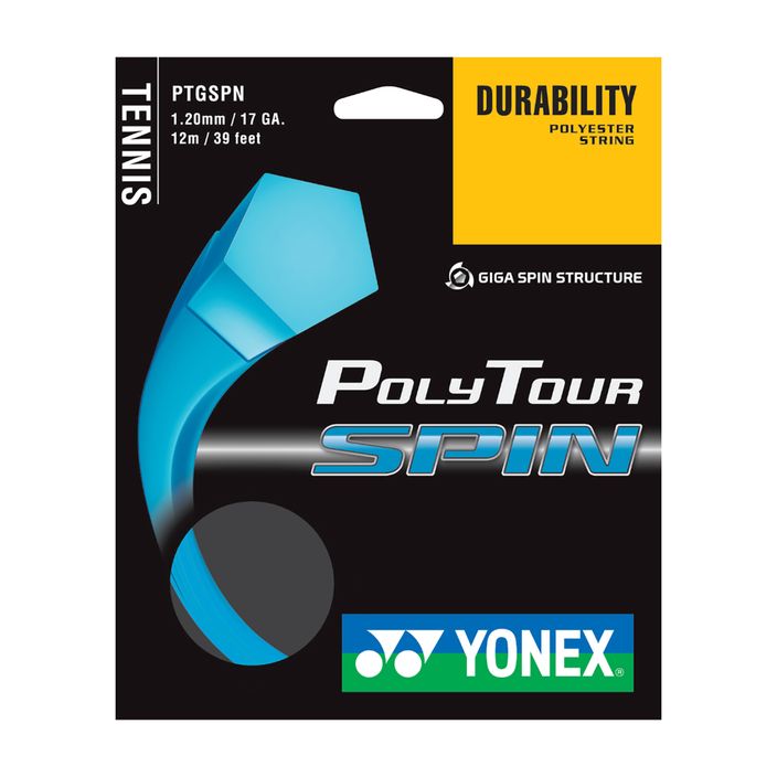 Комплект за тенис YONEX Poly Tour SPIN 12 м син 2