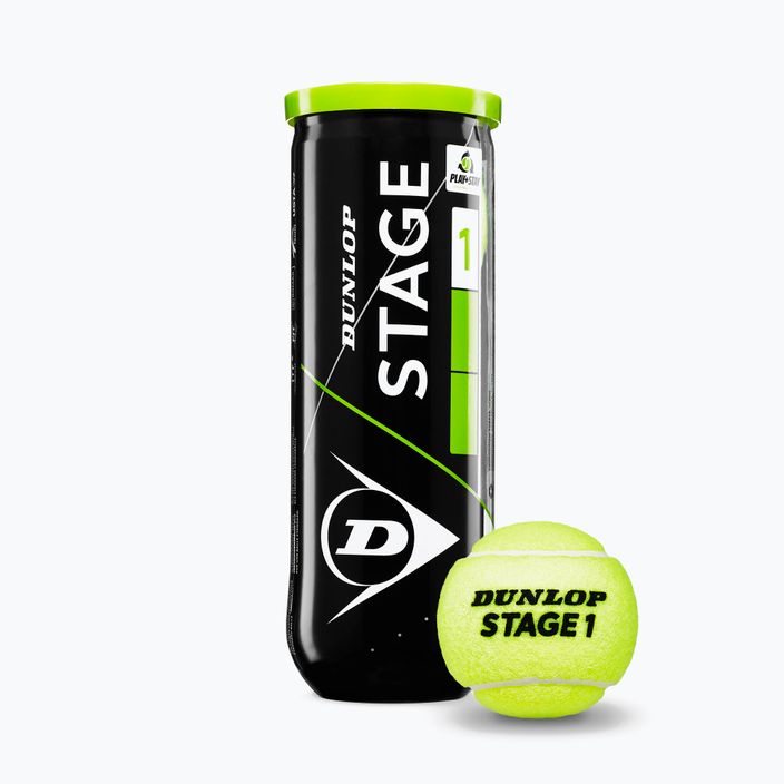 Детски топки за тенис Dunlop Stage 1 3 бр. зелени 601338