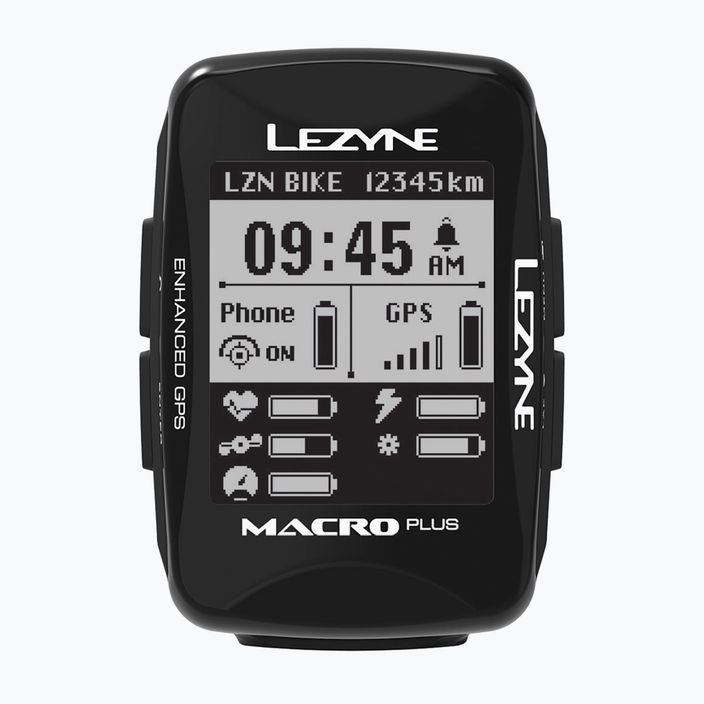 LEZYNE MACRO PLUS GPS HRSC Зареден велосипеден компютър със сензор за каданс черен LZN-1-GPS-MACRO-V304-HS 2