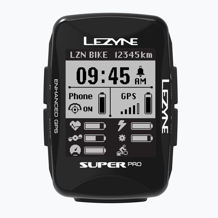 GPS брояч за велосипеди Lezyne Super Pro черен 2