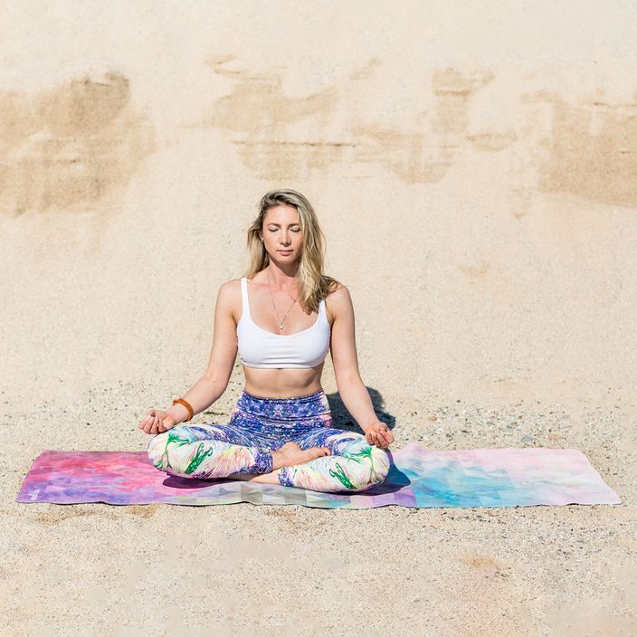 Yoga Design Lab Комбинирана постелка за йога за пътуване 1,5 мм Pink Tribeca Sand 6