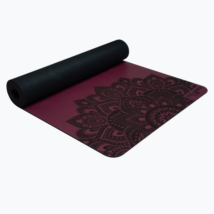 Yoga Design Lab Infinity постелка за йога 5 мм лилава Мандала Burgundy 7
