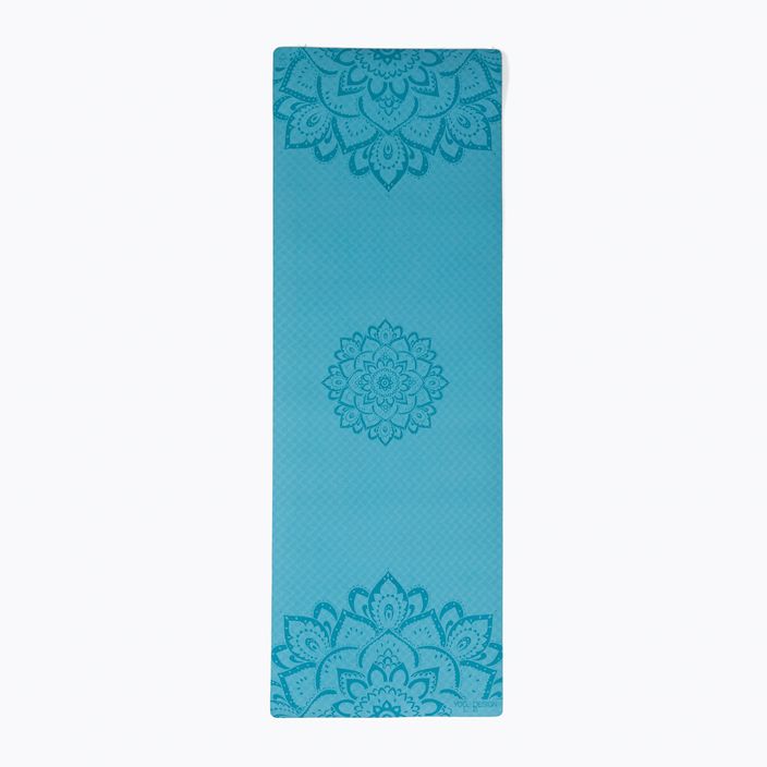 Yoga Design Lab Flow Pure 6 мм синя мандала Aqua постелка за йога 2