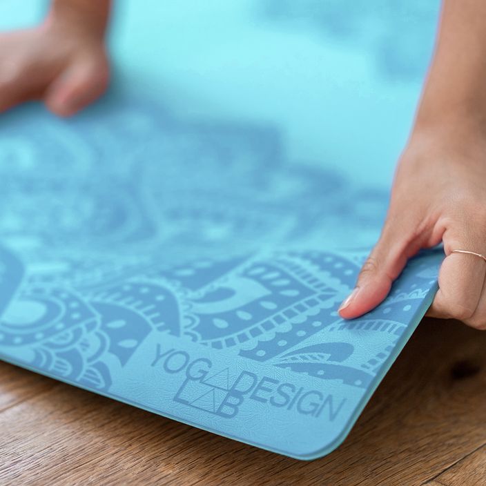 Yoga Design Lab Flow Pure 6 мм синя мандала Aqua постелка за йога 8