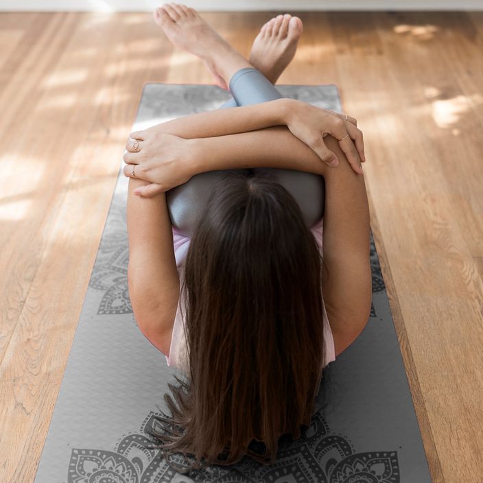 Yoga Design Lab Flow Pure 6 мм зелена Мандала Въглена постелка за йога 5