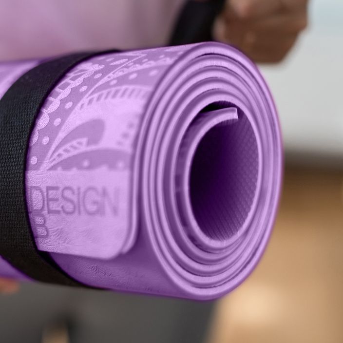 Yoga Design Lab Flow Pure 6 мм лилава мандала Лавандула постелка за йога 8