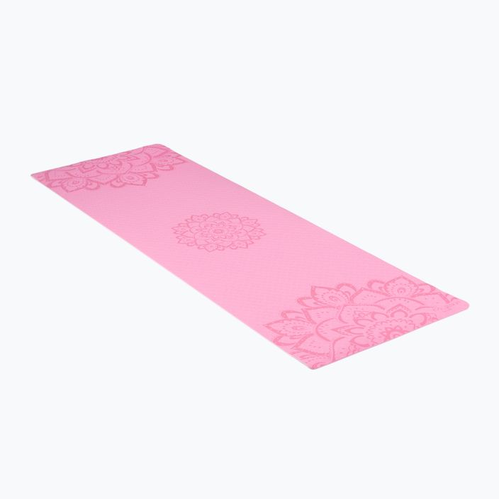 Yoga Design Lab Flow Pure 6 мм розов Мандала Роза постелка за йога