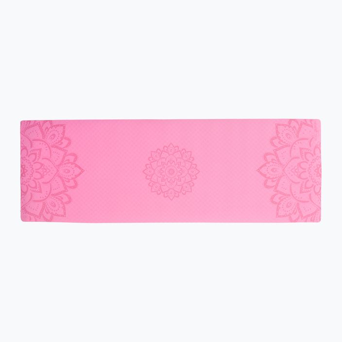 Yoga Design Lab Flow Pure 6 мм розов Мандала Роза постелка за йога 2