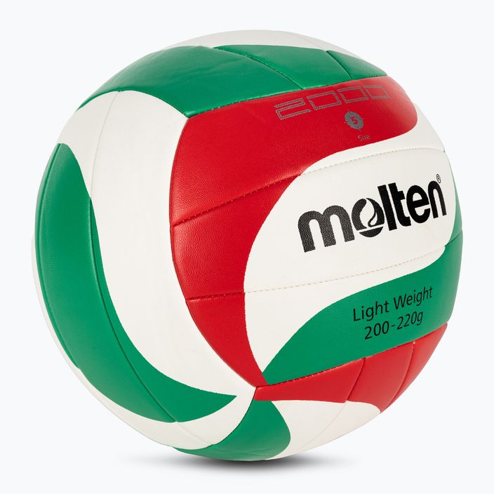 Волейболна топка Molten V5M2000-L-5 бяла/зелена/червена размер 5 2