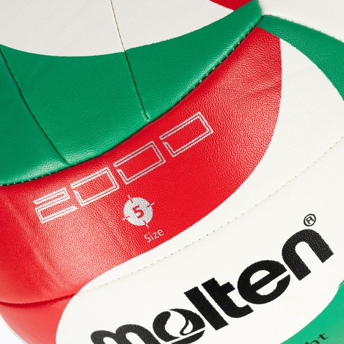 Волейболна топка Molten V5M2000-L-5 бяла/зелена/червена размер 5 3