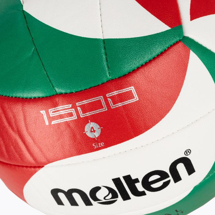 Волейболна топка Molten V4M1500 бяла/зелена/червена размер 4 3